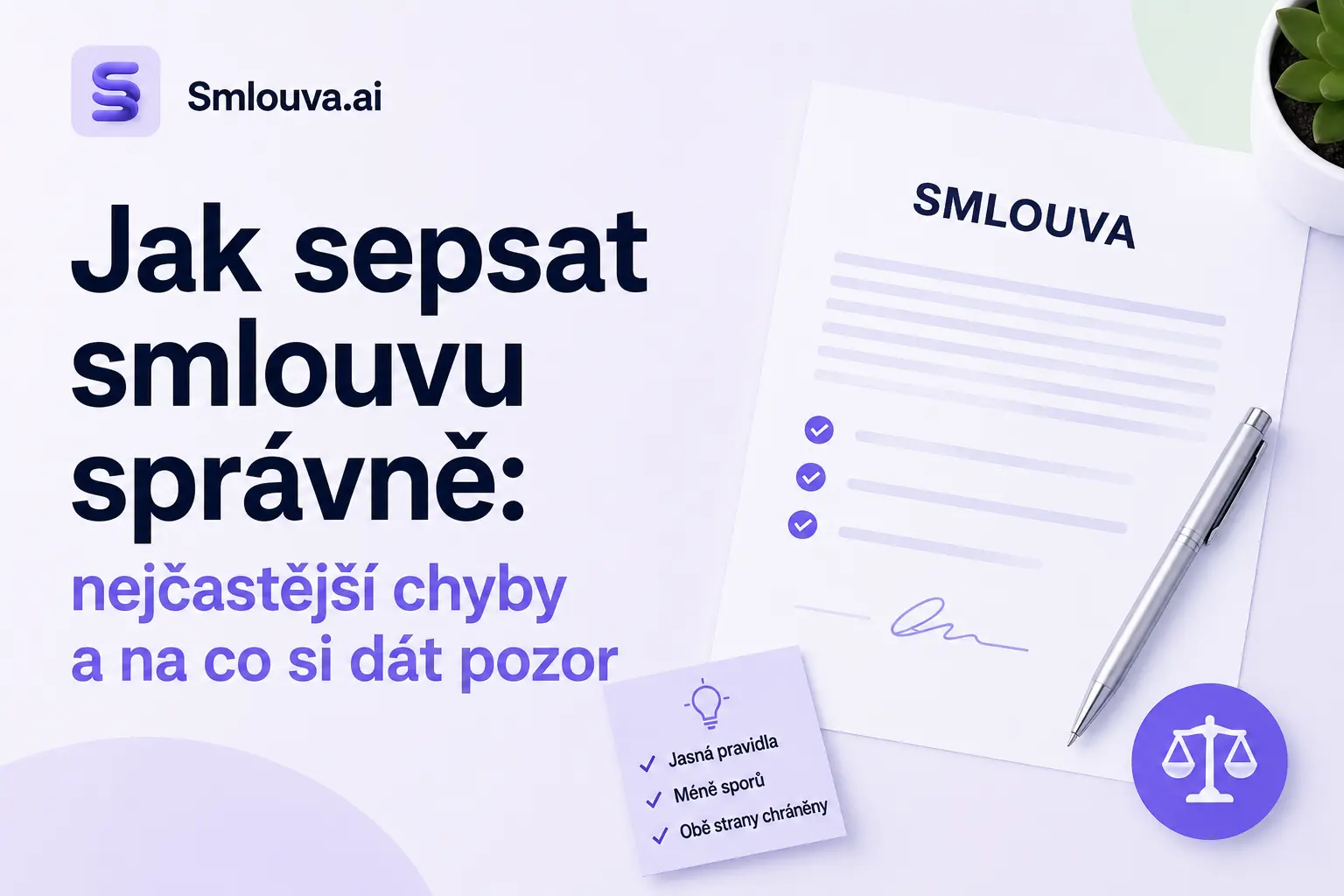 Jak sepsat smlouvu správně: nejčastější chyby a na co si dát pozor